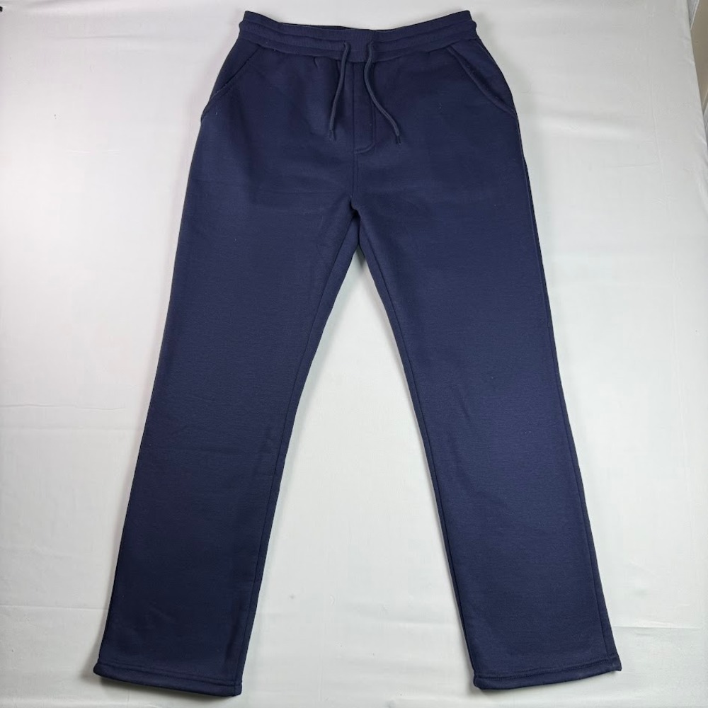Blue Ice Premium Clothing Mens Navy Blue Fleece Lined Sweatpants Size Large